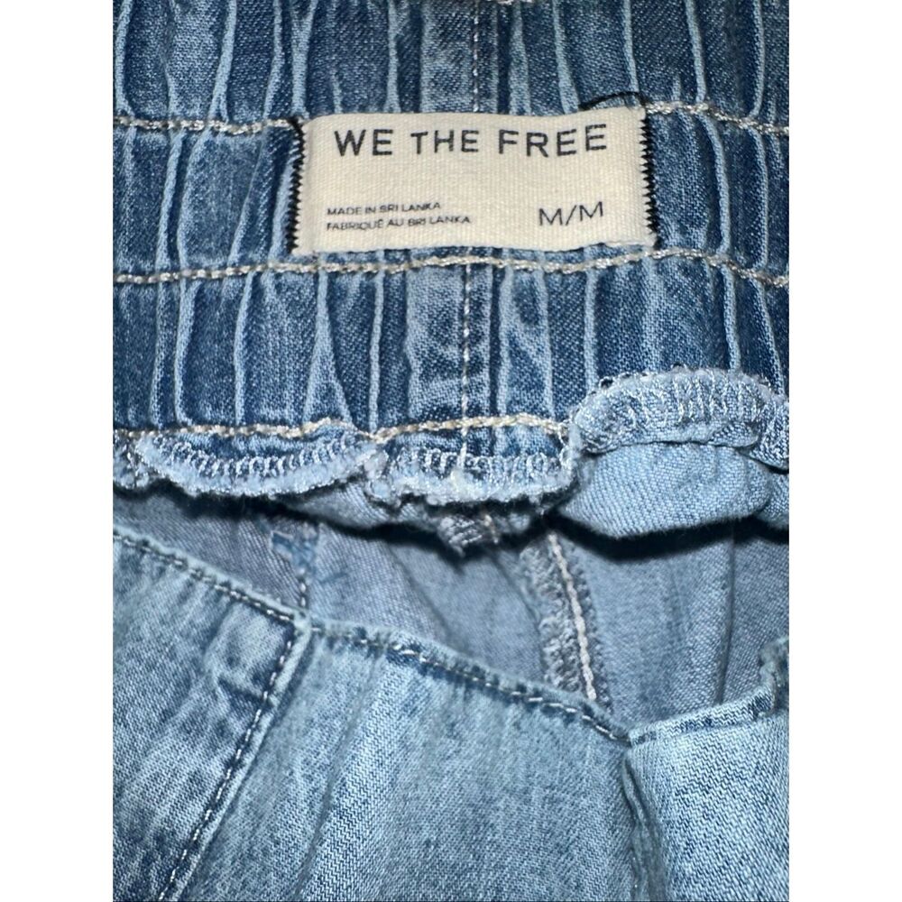 We The Free Free People Breezy Denim Pull-On Jeans Adirondack Size Medium M 8 10 - Picture 5 of 8